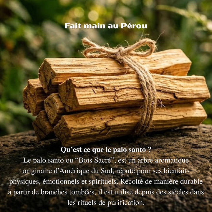 Bâtons de Palo Santo 50 g aux notes boisées pour ambiance zen