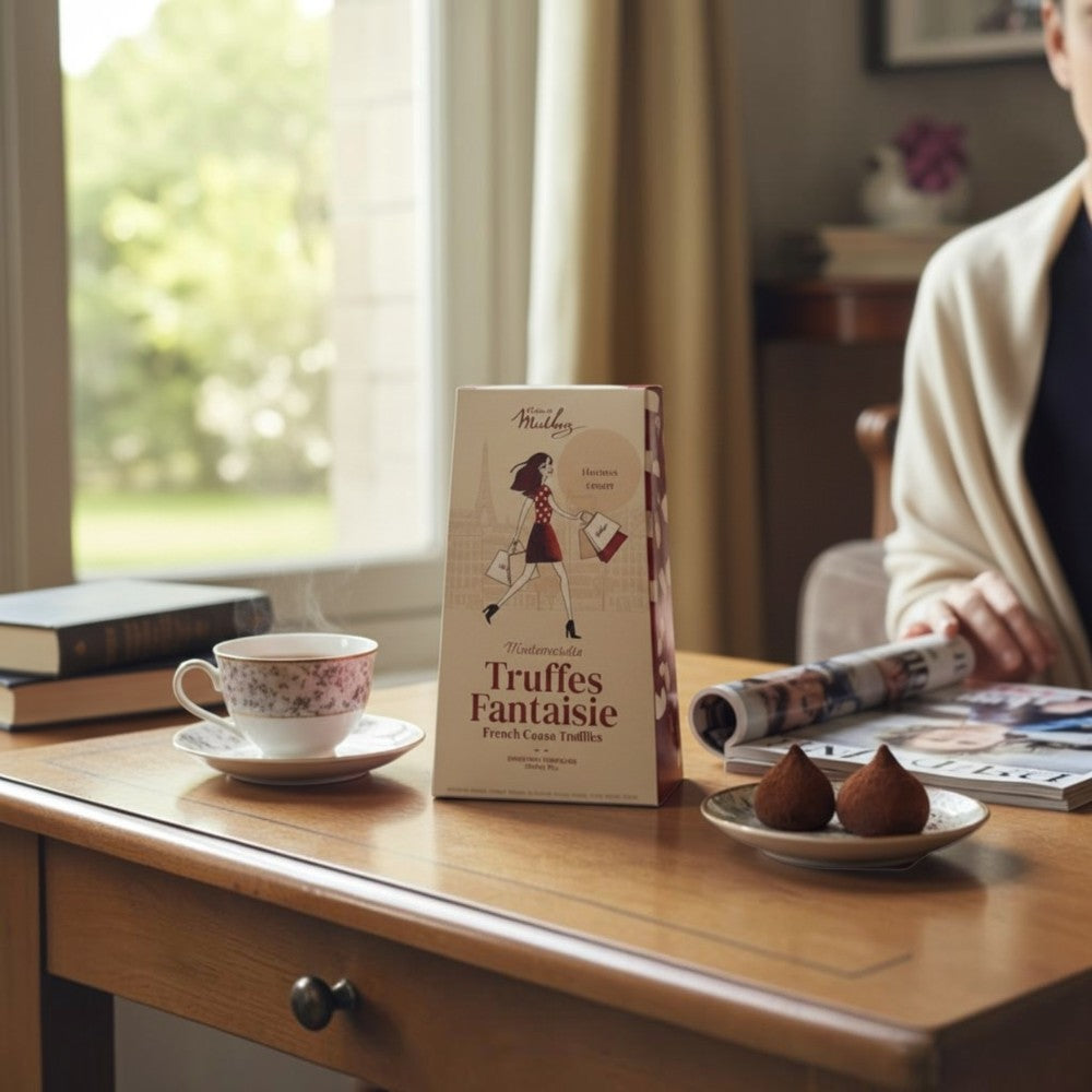 Truffes au chocolat macaron Nature