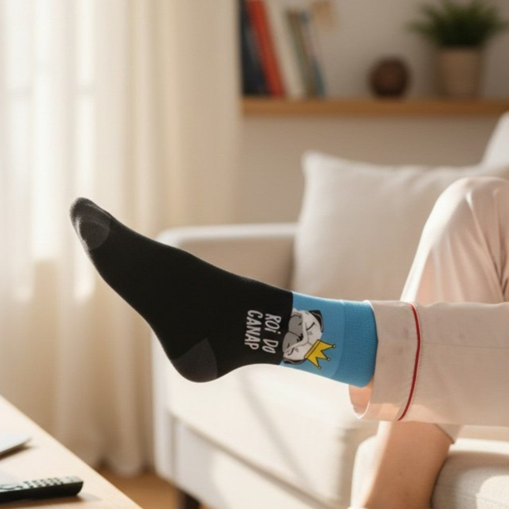 Chaussettes roi du canapé