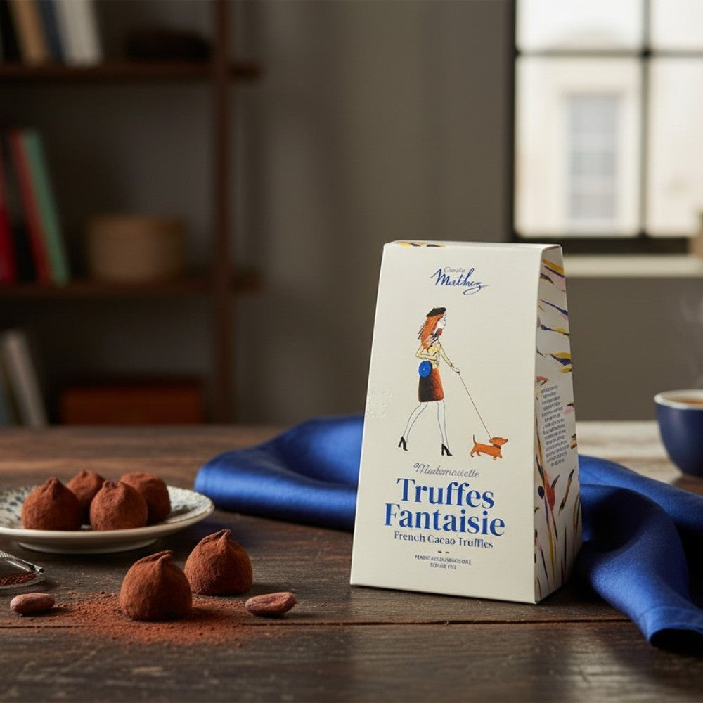 Truffes au chocolat fèves cacao