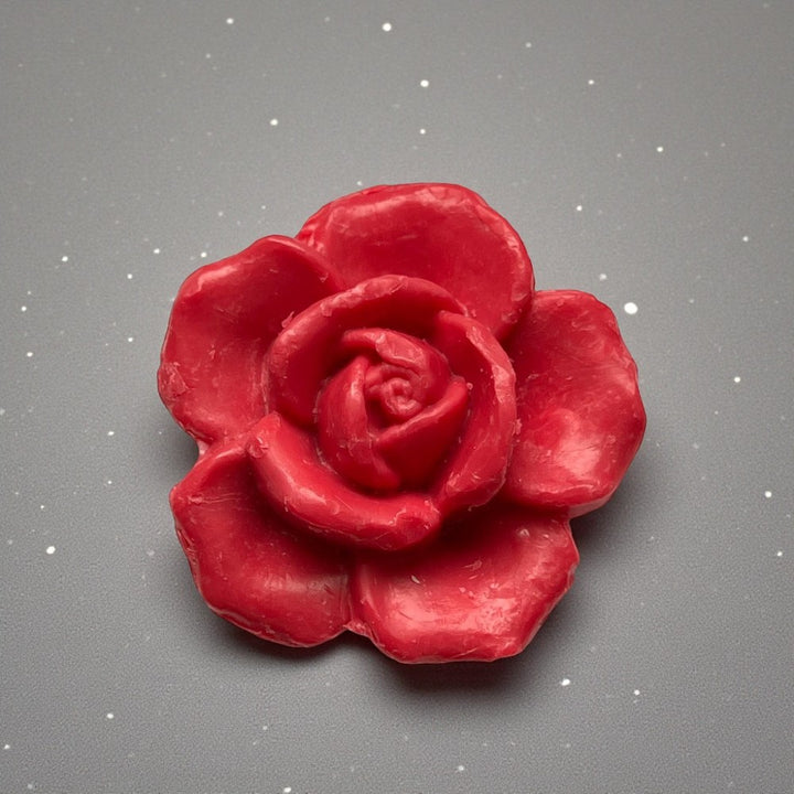 Savon fantaisie fleur rouge pour idée cadeau