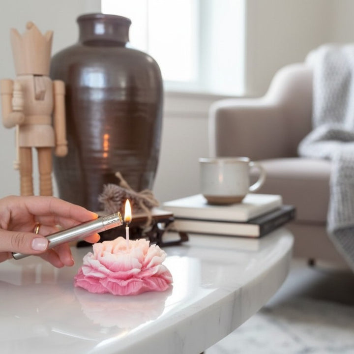 Bougie originale parfum fleur de coton pour idée cadeau