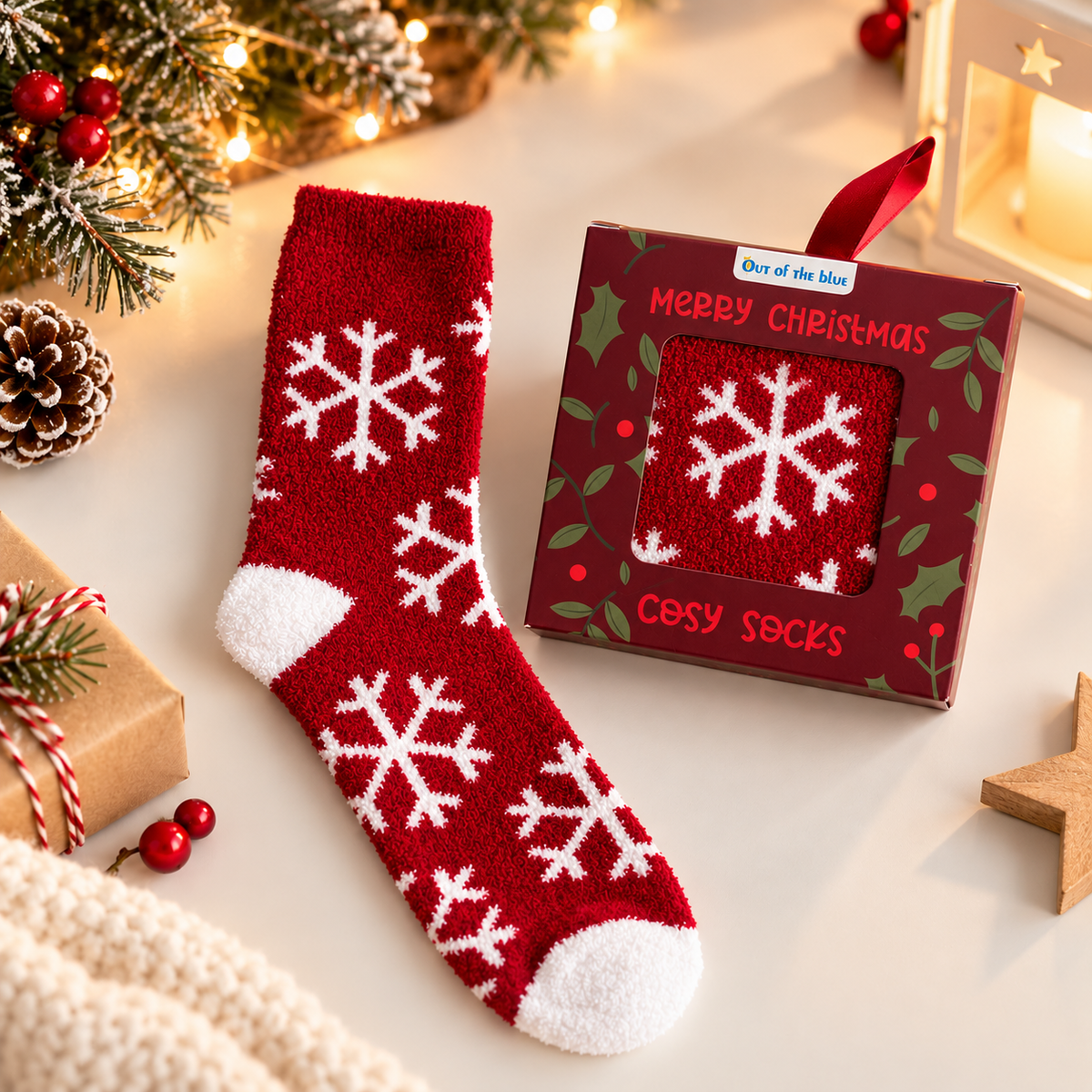 Chaussettes de Noël Flocon taille 36-42