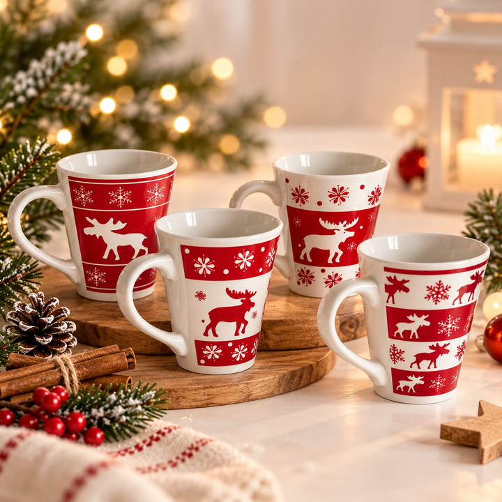 Mug festif de Noël avec décor hivernal