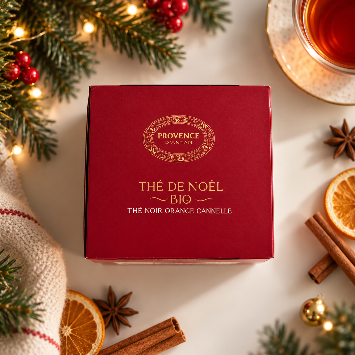 Thé festif de Noël à l’orange et à la cannelle