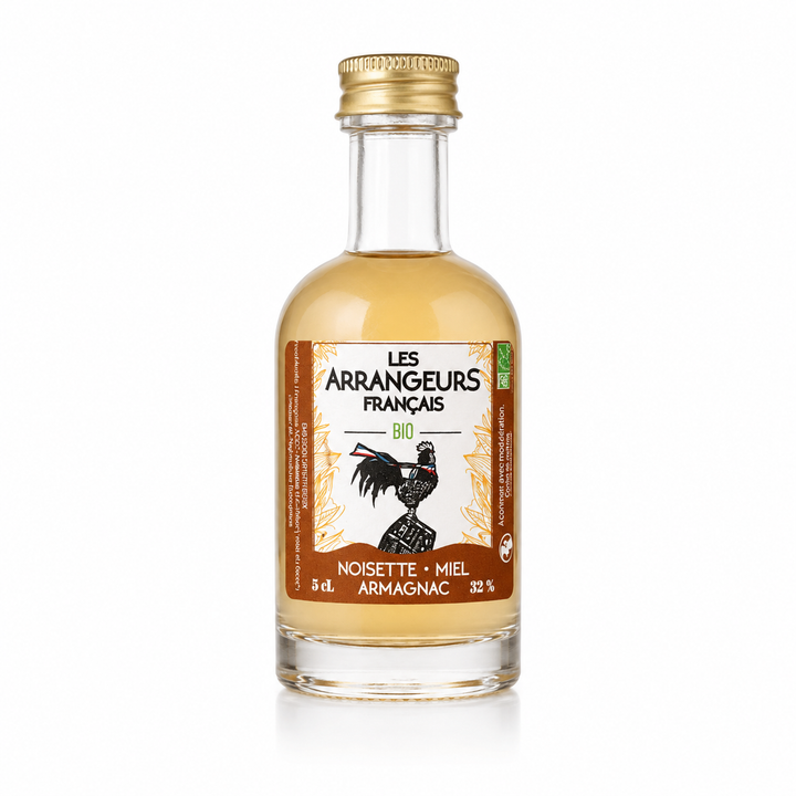 Mini bouteille d’armagnac à la noisette et au miel