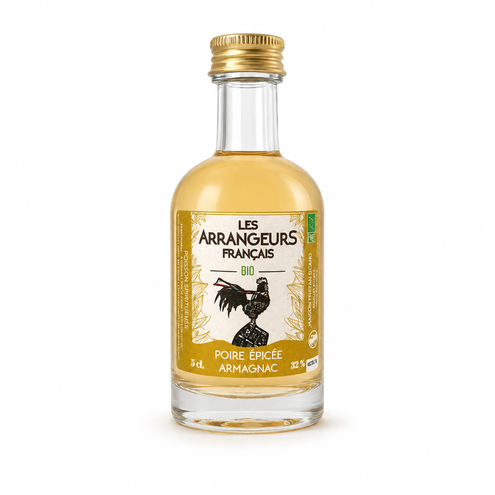 Mini bouteille d’armagnac à la poire épicée