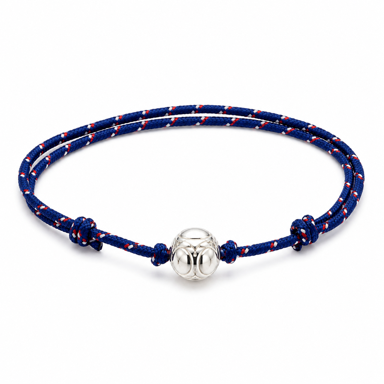 Bracelet pétanque avec boule argentée