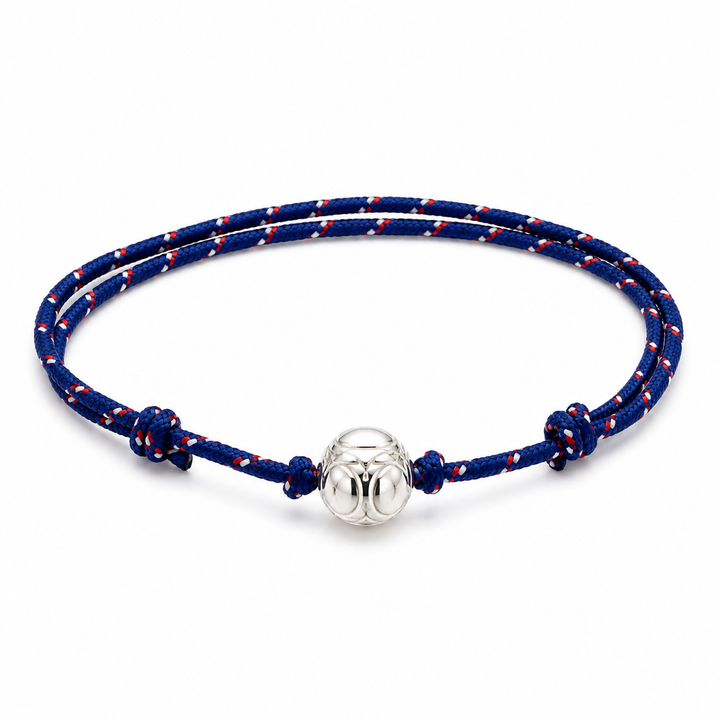 Bracelet pétanque avec boule argentée