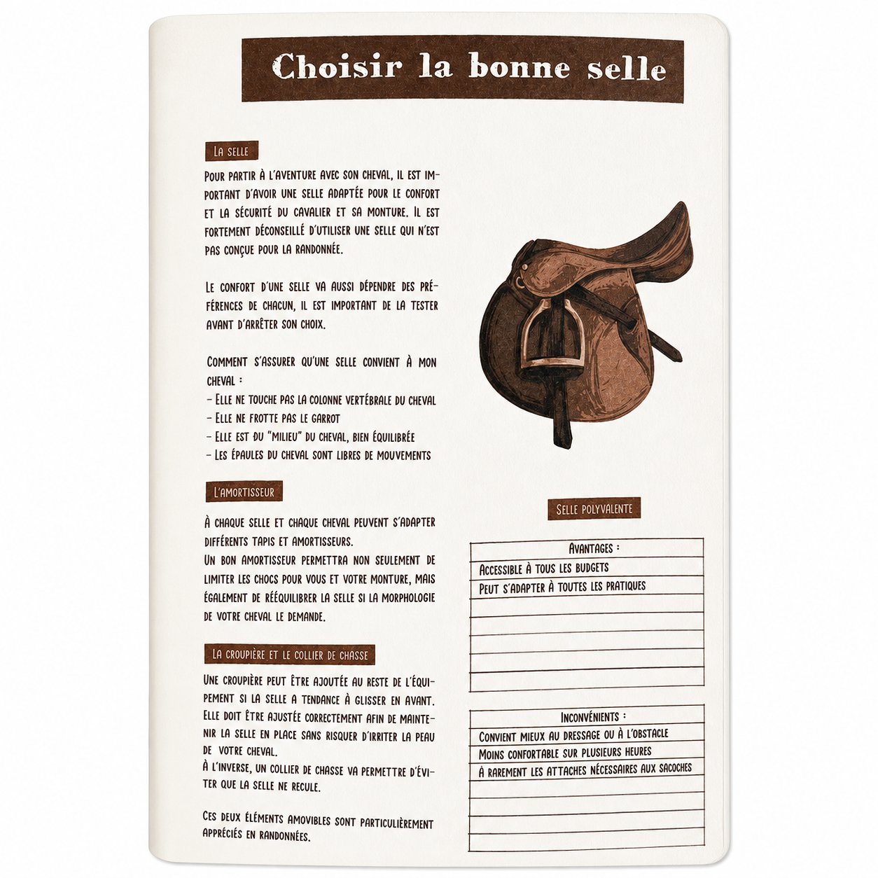 Couverture du carnet d’aventure équestre au thème cheval