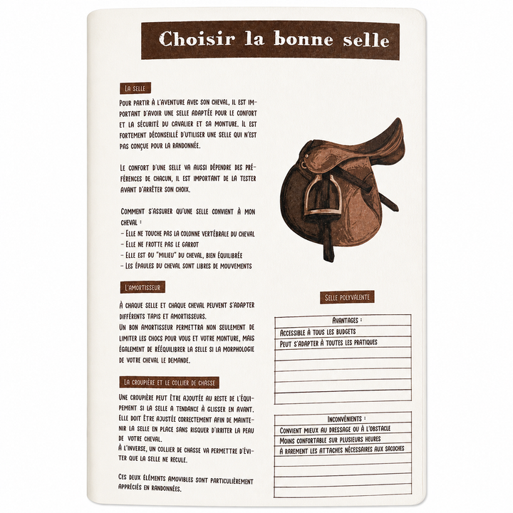 Couverture du carnet d’aventure équestre au thème cheval