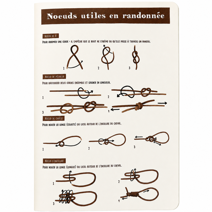 Pages intérieures du carnet d’aventure équestre