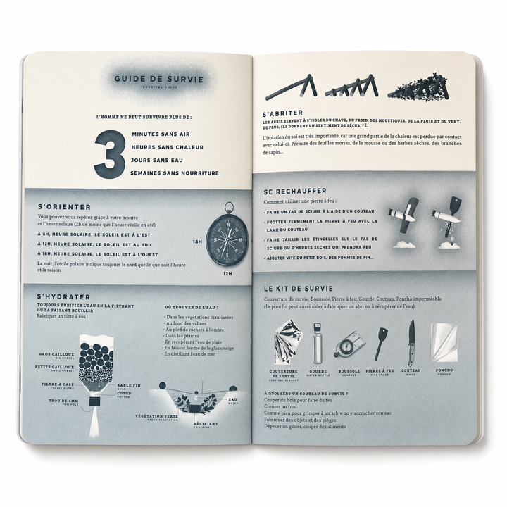 Couverture du carnet de randonnée au design inspiré des sorties en nature