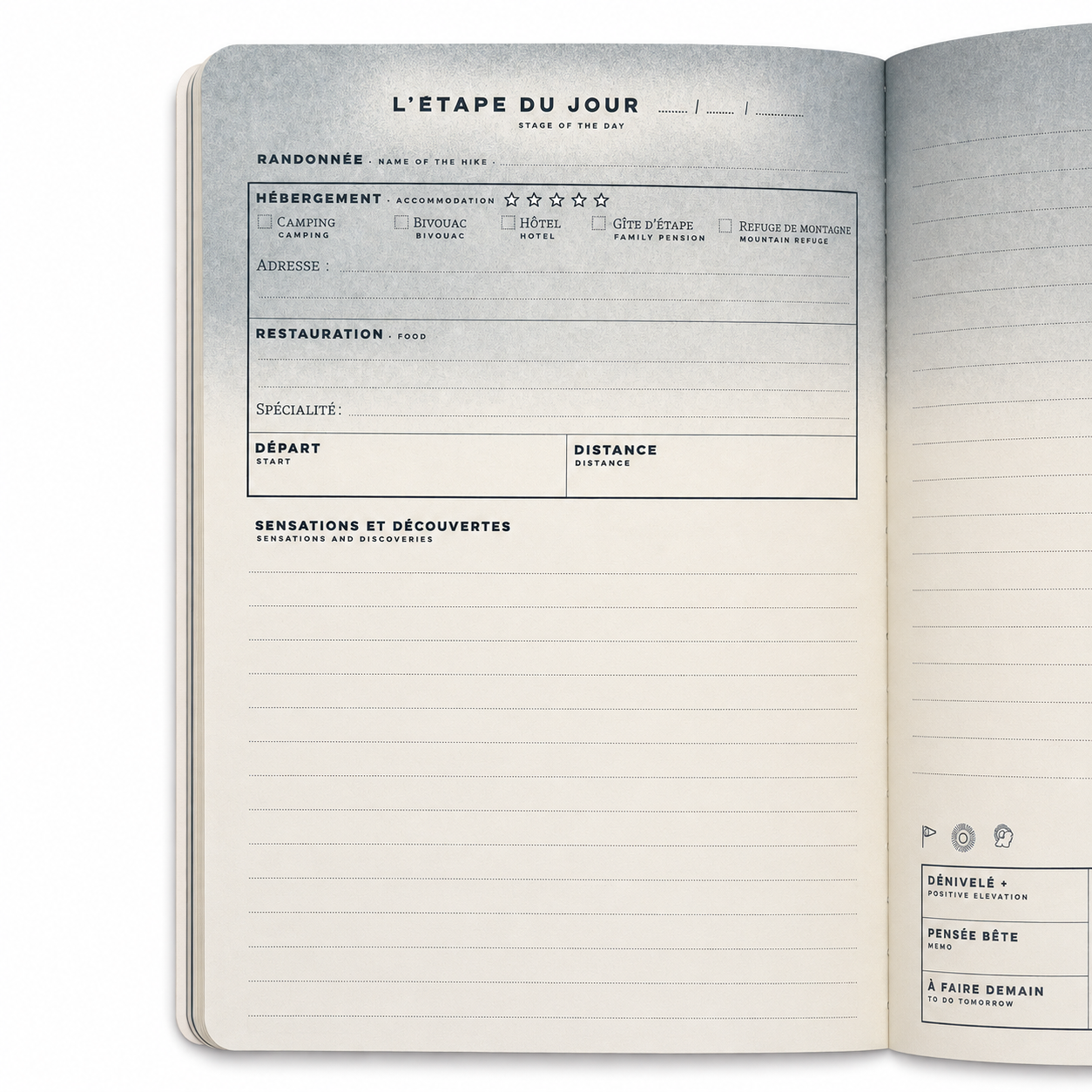 Détail du carnet de randonnée idéal pour conserver ses souvenirs de marche