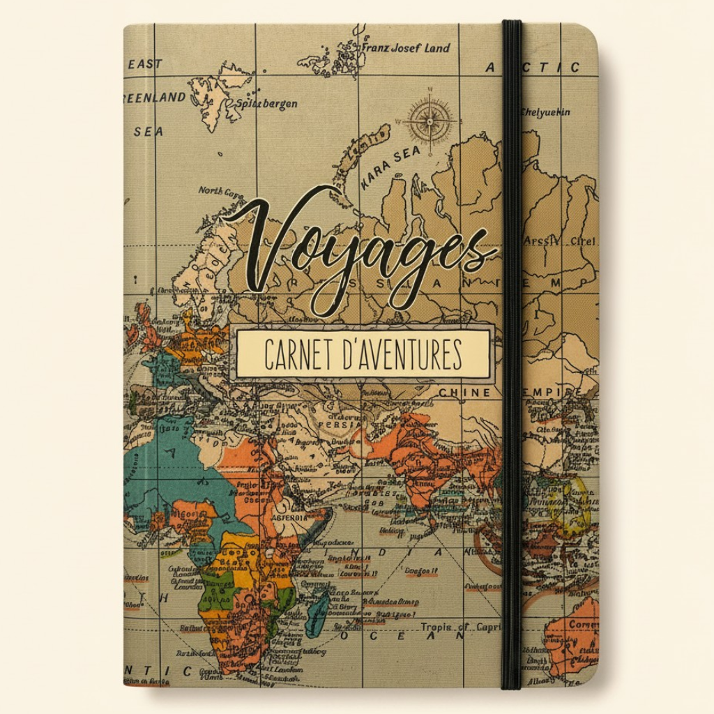 Carnet de voyage pour noter ses souvenirs, itinéraires et découvertes