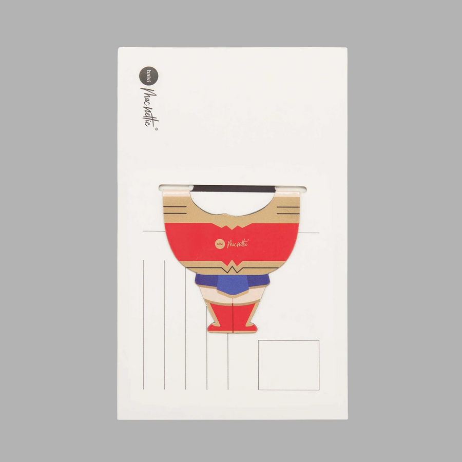 Marque-page Superwoman avec carte postale décorative cadeau