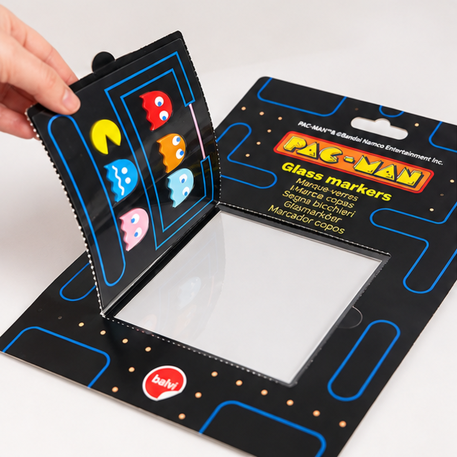 Marque-verres rétro Pac-Man pour verres tasses et mugs