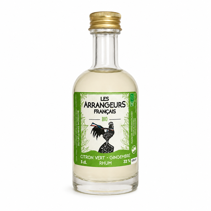 Mini bouteille de rhum au citron vert et au gingembre