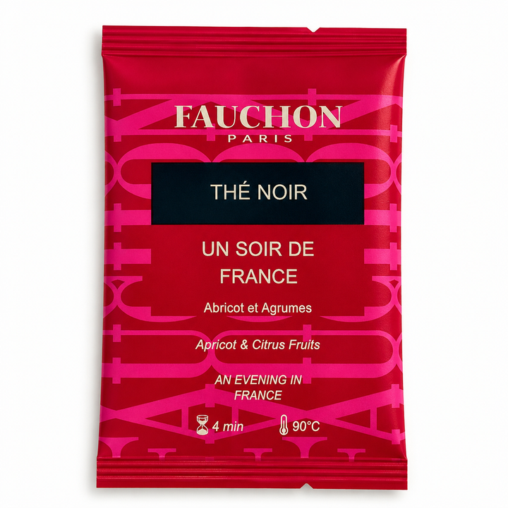 Sachet de thé noir Un soir de France à l’abricot et aux agrumes